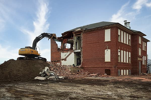 Demolition of a school